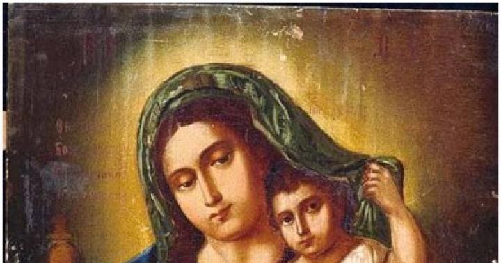 Pokrytie ikony Panny Márie